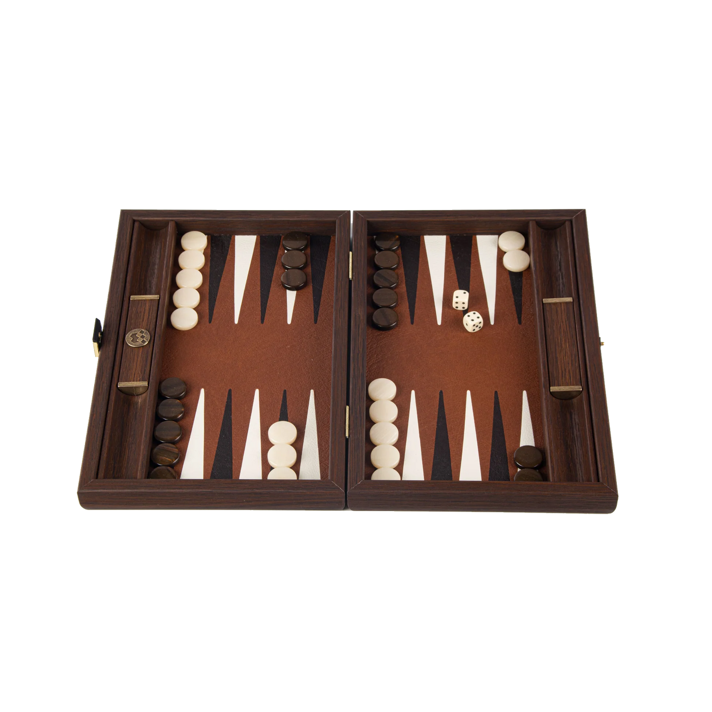 30 cm Backgammon i Træ og Kunstlæder