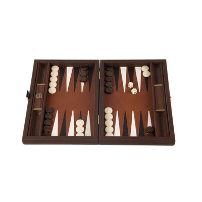 30 cm Backgammon i Træ og Kunstlæder