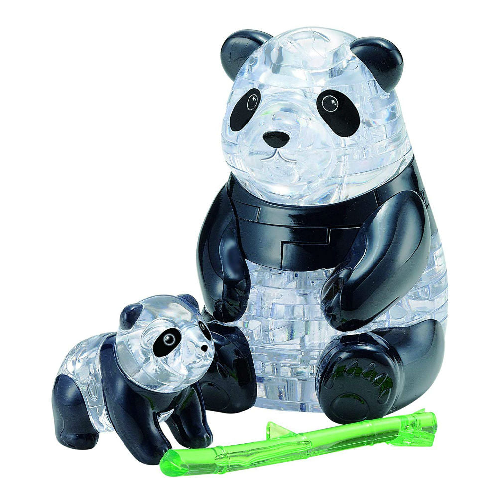 Panda og unge - 3D Crystal