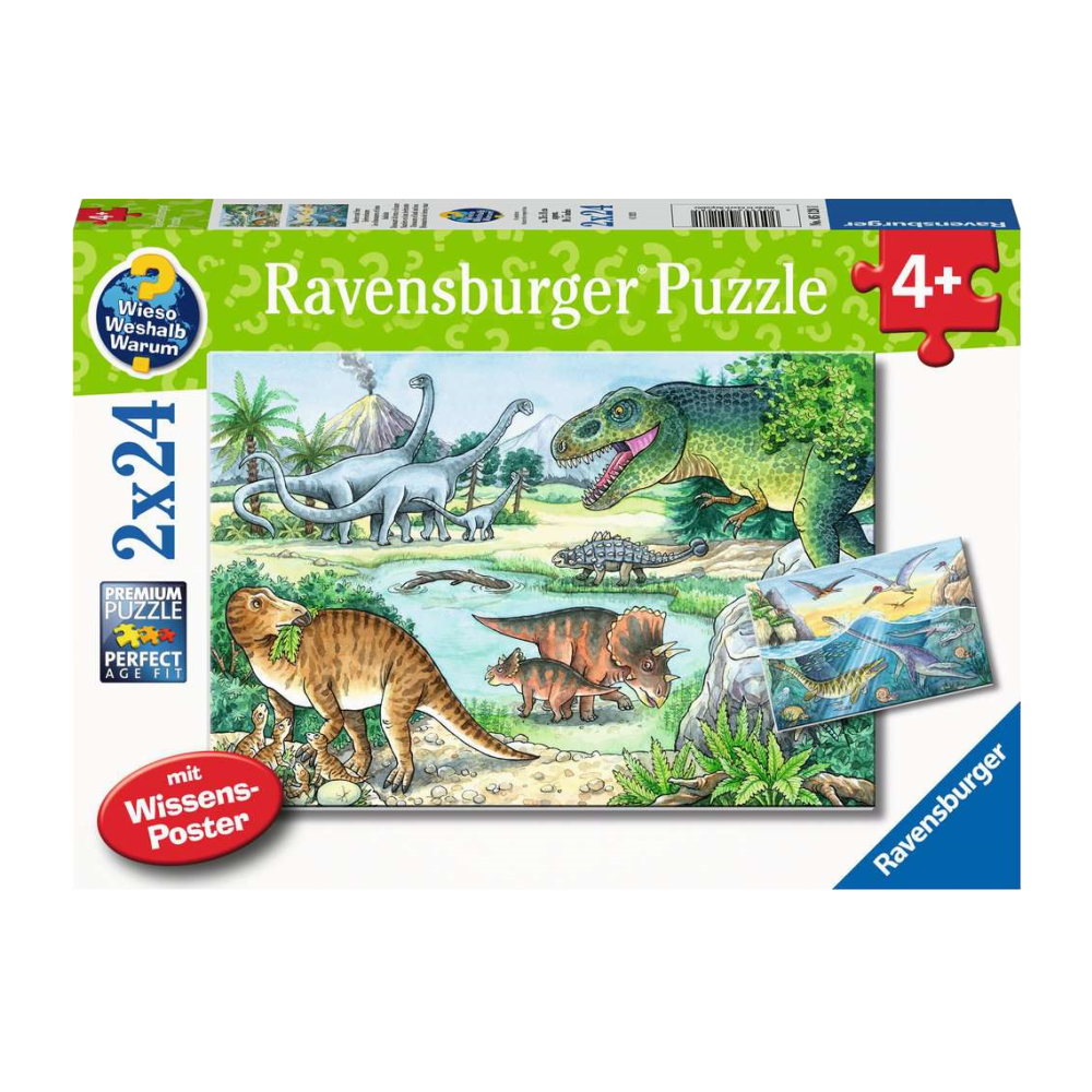 Dinosaurs of Land &Sea - 2 x 24 brikker